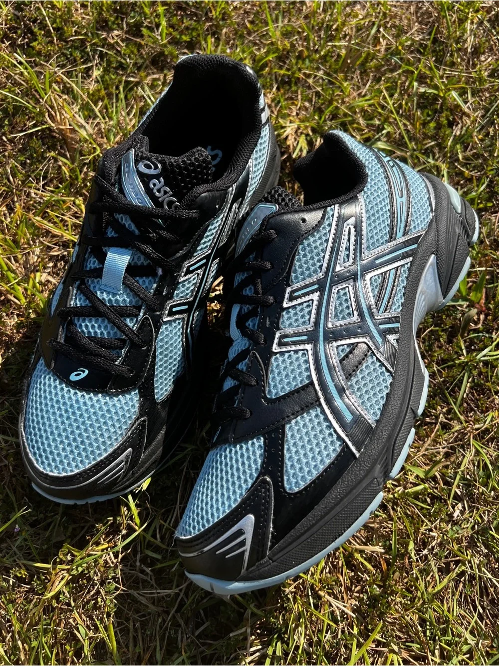 CLEAN Asics size 11 Womens Gel-1130 Black Ice Blue shoes